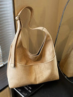 Minimalist Suede Shoulder Bag - Qu!rk Boutique