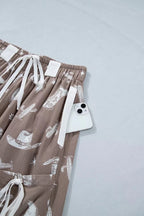 Time To Frolic! Western Cowgirl Printed Vintage Drawstring Pants - Qu!rk Boutique
