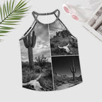 Baha Ranch Black White Desert Tank Top - Qu!rk Boutique