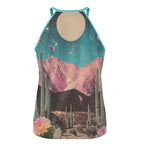 Baha Ranch Bull Skull Retro Pop Western Tank Top - Qu!rk Boutique