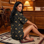 Baha Ranch Rodeo Cowboy Women's Western Short Pajama Set Made in America - Qu!rk Boutique