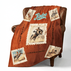Old Rodeo Western Throw Blanket 60" x 80" Ultra Soft Made in America - Qu!rk Boutique