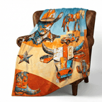 Western Ways Rustic Throw Blanket 60x80 Ultra-Soft Micro Fleece Made in America - Qu!rk Boutique