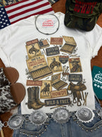 Wild and Free Rodeo Graphic Tee - Qu!rk Boutique