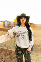 Giddy Up Twisted Rope Graphic Sweatshirt - Qu!rk Boutique