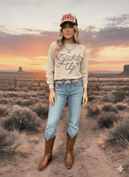 Giddy Up Twisted Rope Graphic Sweatshirt - Qu!rk Boutique