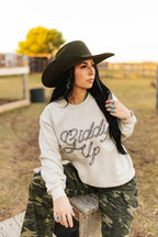 Giddy Up Twisted Rope Graphic Sweatshirt - Qu!rk Boutique