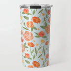 Burnt Orange Floral Travel Mug - Qu!rk Boutique