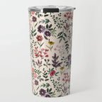 Bright Watercolor Flower Travel Mug - Qu!rk Boutique