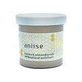Aniise honey almond exfoliating body scrub jar with honeycomb label, natural skincare gift
