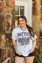 Hotter Than A Hoochie Coochie Graphic Tee - White - Qu!rk Boutique
