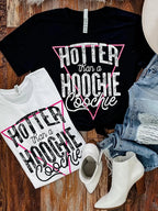 Hotter Than A Hoochie Coochie Graphic Tee - White - Qu!rk Boutique