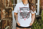 Hotter Than A Hoochie Coochie Graphic Tee - White - Qu!rk Boutique