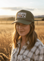 Howdy Y'all Olive Patch Trucker Hat - Qu!rk Boutique