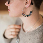 Nebula Rainbow Pride Hoop Earrings - Qu!rk Boutique
