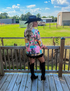 Baha Ranch Retro Pop Western Collage Blazer - Qu!rk Boutique
