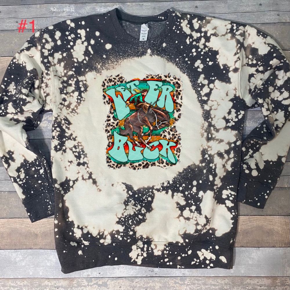 Let er Buck - Cowboy & Bronc w/ Leopard & Serape