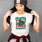 Let er Buck - Cowboy & Bronc w/ Leopard & Serape