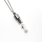 Space Time Hourglass Necklace with Meteorite Dust - Qu!rk Boutique