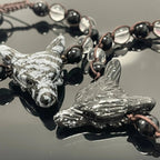 Wolf Spirit Animal Gemstone woven bracelet - Qu!rk Boutique