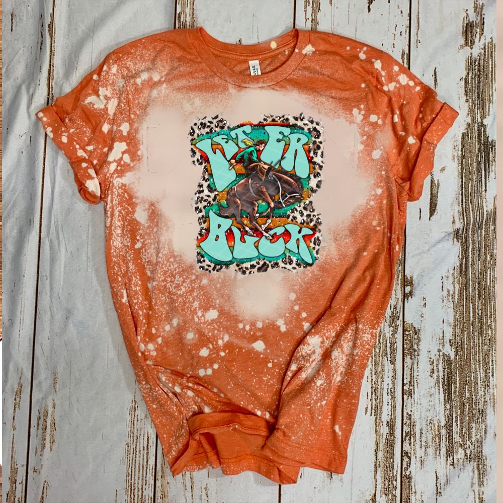 Let er Buck - Cowboy & Bronc w/ Leopard & Serape