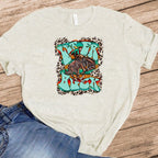 Let er Buck - Cowboy & Bronc w/ Leopard & Serape