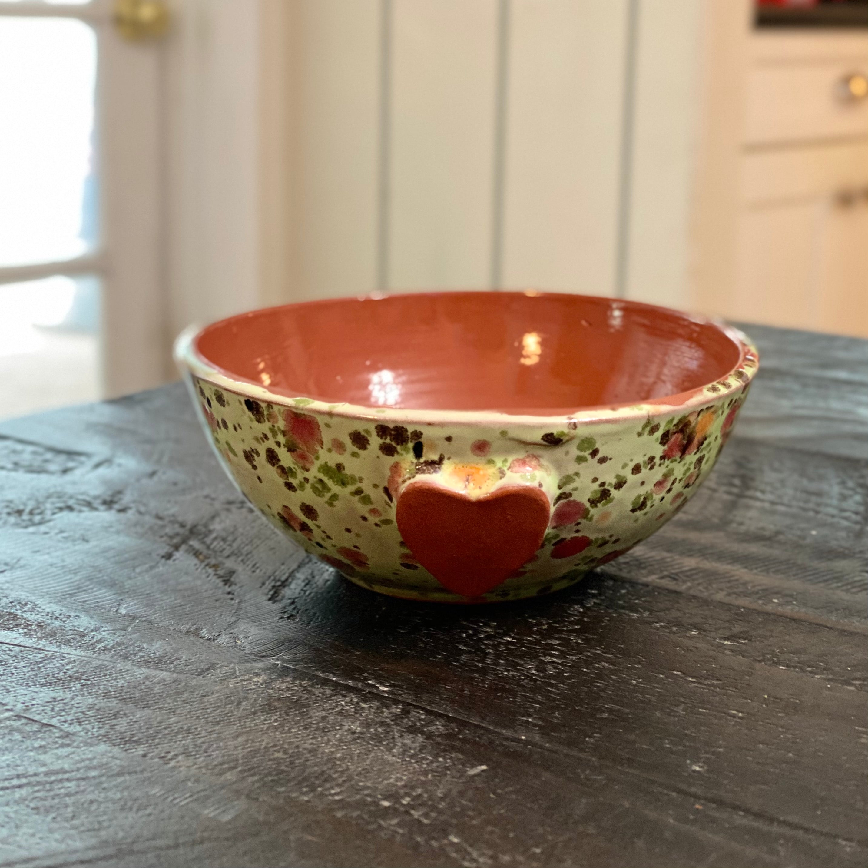 Calliope Heart Ice-Cream Bowls - Speckled Green