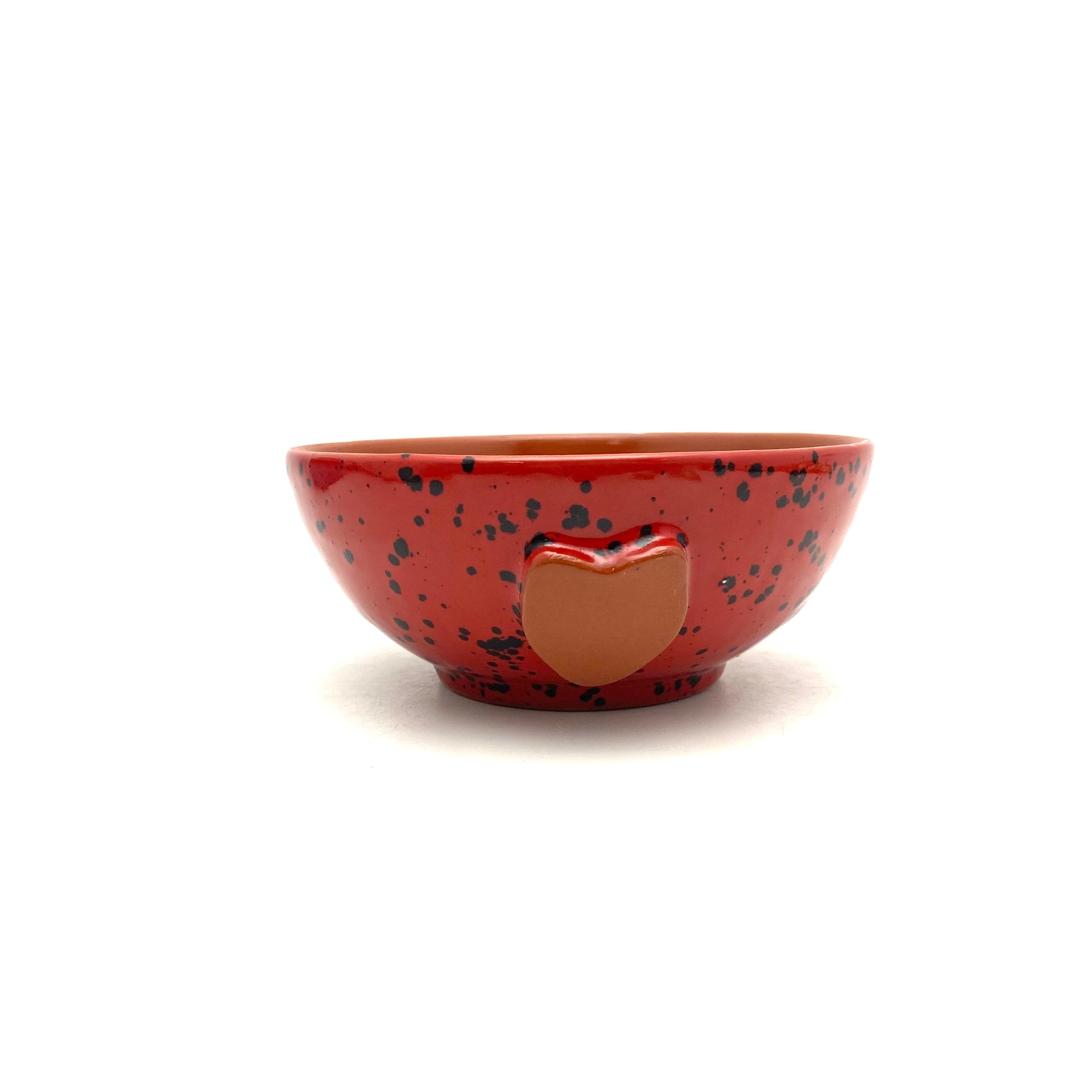 Calliope Heart Ice-Cream Bowls - Ladybug Red- Perfect for a Valentine Date!
