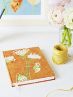 💚 Journal: Queen Anne's Lace on Rusty Orange - Qu!rk Boutique