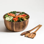 Soro Large Salad Bowl with Servers - Qu!rk Boutique