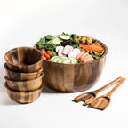 Soro Xtra Large Salad Bowl eith Servers & 4 Individuals - Qu!rk Boutique
