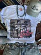 Las Vegas Pink Rodeo Graphic Tee - Qu!rk Boutique