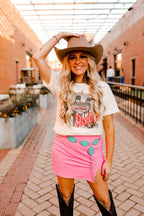 Las Vegas Pink Rodeo Graphic Tee - Qu!rk Boutique