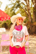 Las Vegas Pink Rodeo Graphic Tee - Qu!rk Boutique