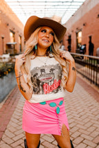 Las Vegas Pink Rodeo Graphic Tee - Qu!rk Boutique