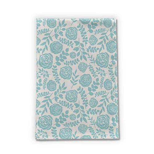 Baby Blue Floral Tea Towel - Qu!rk Boutique
