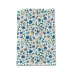 Blue Ink Floral Tea Towel - Qu!rk Boutique