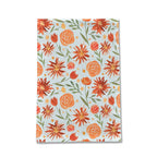 Burnt Orange Flower Burst Tea Towel - Qu!rk Boutique