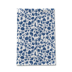 Dark Blue Ink Floral Tea Towel - Qu!rk Boutique