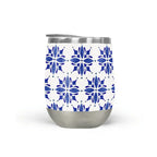 Dark Blue Tile Wine Tumbler - Qu!rk Boutique