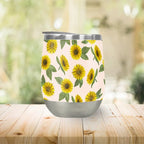 Sunflower Wine Tumbler - Qu!rk Boutique