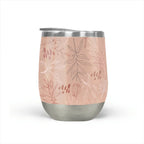 Pink Desert Leaf Wine Tumbler - Qu!rk Boutique