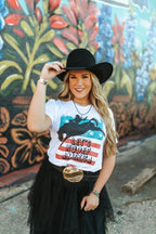 Let's Rodeo America Graphic Tee - Qu!rk Boutique