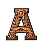 Monogrammed Initial Western Leather Look Saddle Longhorn Cowboy Cowgirl Kitchen Dish Towels Made in America - Qu!rk Boutique