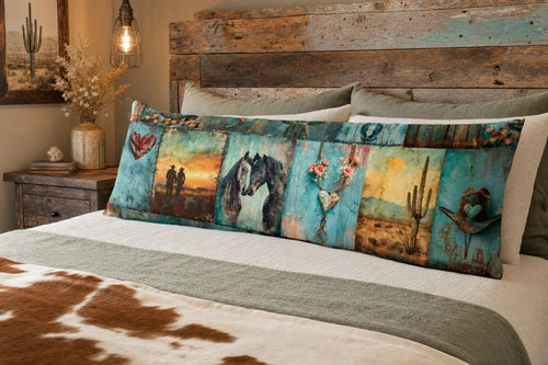 Baha Ranch Turquoise Dreams Body Pillow Cover Made in America - Qu!rk Boutique