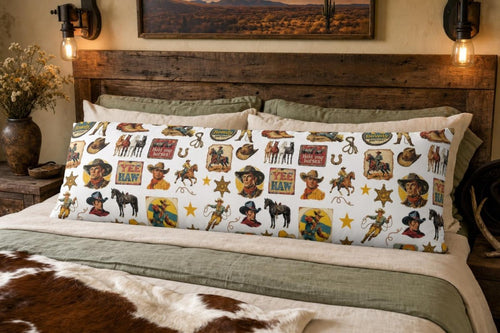 Baha Ranch Vintage Cowboy Body Pillow Cover Made in America - Qu!rk Boutique