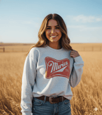 Merica Red Logo Graphic Sweatshirt - Qu!rk Boutique