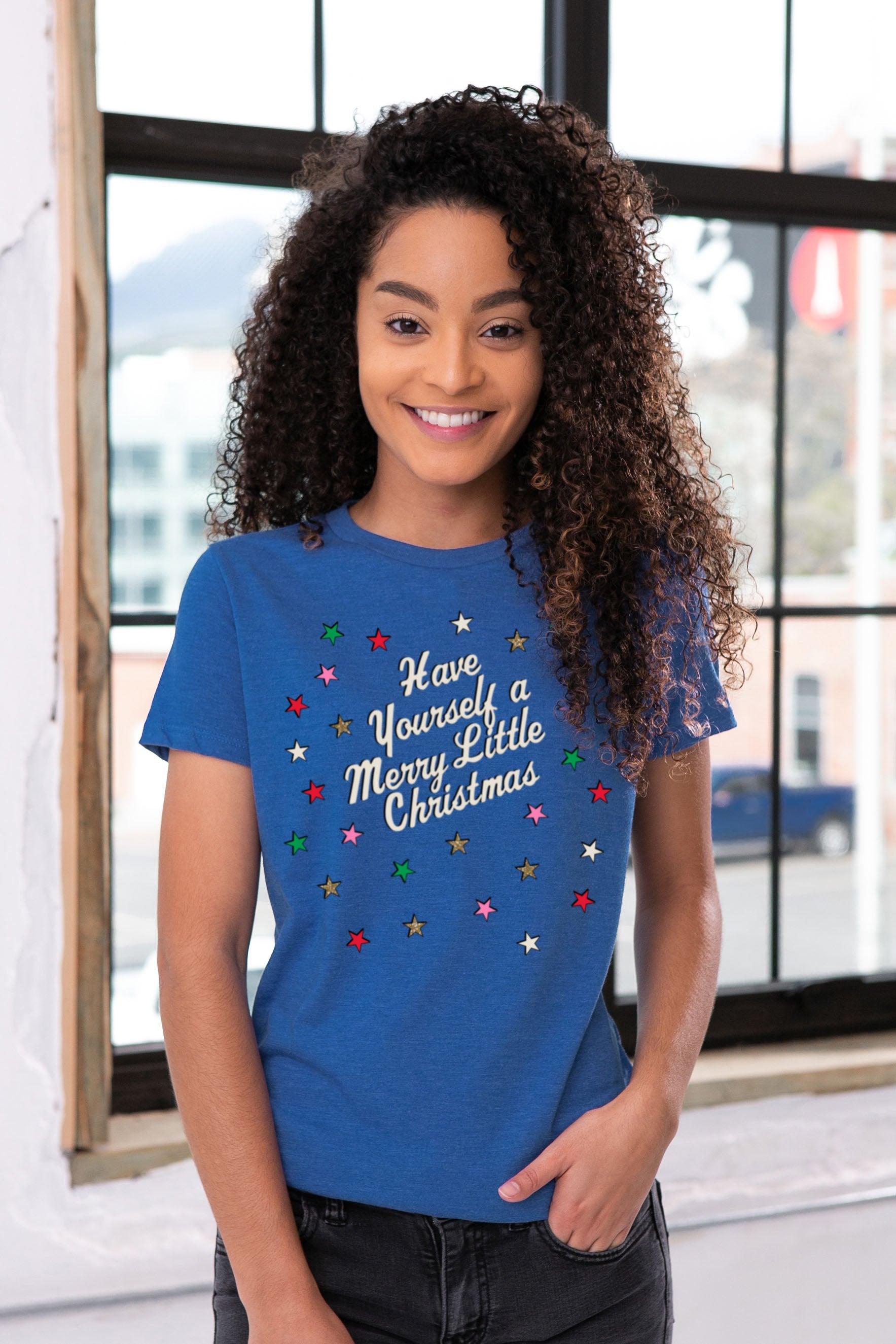 Have Yourself a Merry Little Christmas Ladies Eco-Triblend Tee