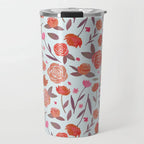 Red Floral Travel Mug - Qu!rk Boutique