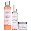 Glimmer Goddess organic 3-step anti-aging skin care kit with cleanser, toner, and moisturizer